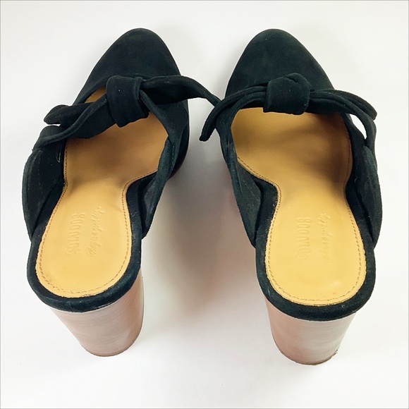 Soludos Lani Bow Suede Heeled Mules - Picture 7 of 10